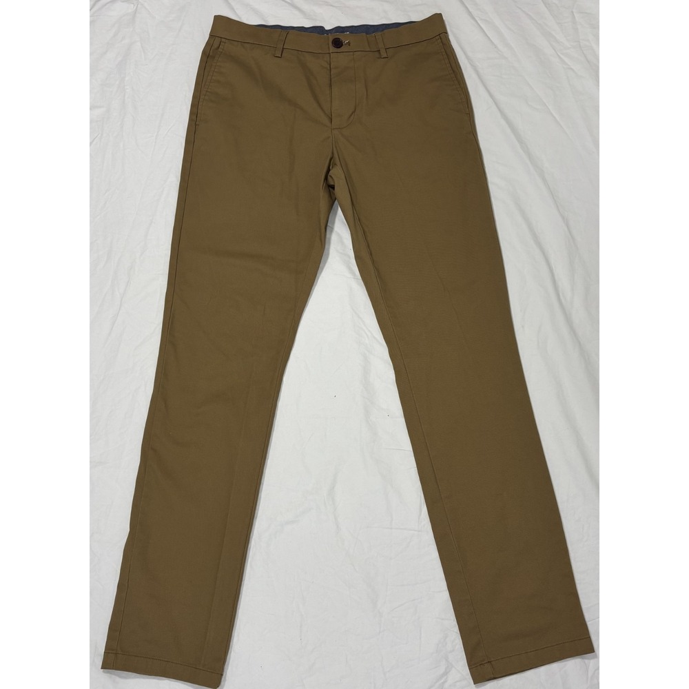 Old Navy Mens Ultimate Slim Built In Flex Chino Pants Brown Pocket Comfort 32x34